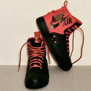 Nike Air Force One SF (2018) Basketball Sneakers, Sz 9.5 Crimson/Black, Exc Cond
